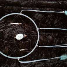 Teal 9 In. Dream Catcher With 20 In. Tailings For $85.00