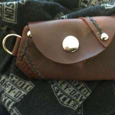 Hand Crafted, Recycled Leather Coin Purse