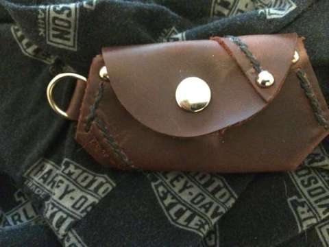 Hand Crafted, Recycled Leather Coin Purse