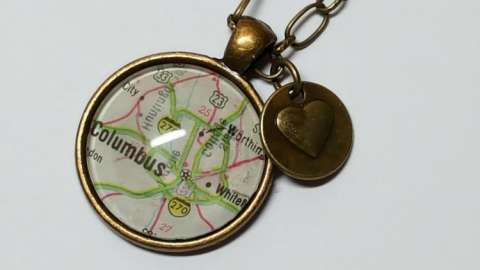 Map Pendant Necklace