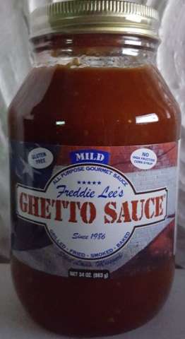 Freddie Lees' Ghetto Sauce Mild Quarts 34 Oz Jar