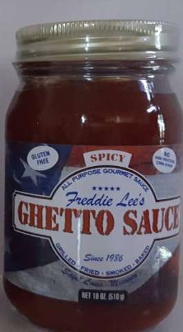 Freddie Lees' Ghetto Sauce Spicy Pint 18 Oz Jar