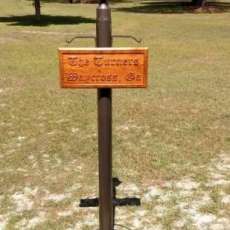 Camping Post and Sign