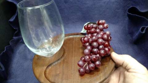 Wine Appetizer Plates W/ Holder