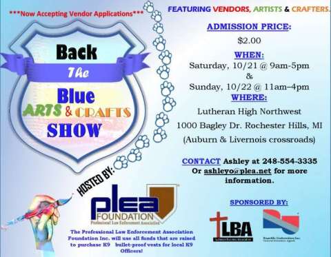 Back the Blue Event Flyer