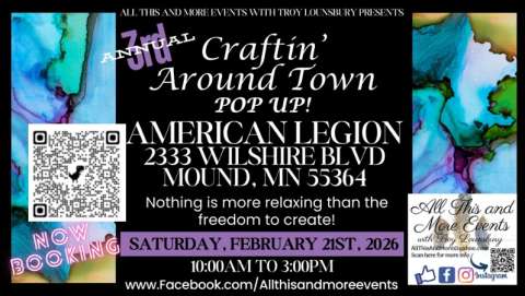 3rd Annual Craftin' Around Town Pop Up!