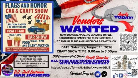 13th Annual Flags and Honor Car & Craft Show 2026