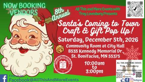 8th Annual Santa's Coming to Town Craft & Gift Pop Up!