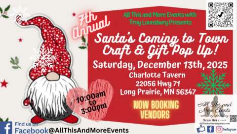 Seventh Santa's Coming to Town Craft Show