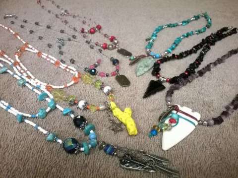 Women Necklace/Bracelet Sets::: Mens Choker Style Necklaces; Onyx, Turquoise & Amethyst
