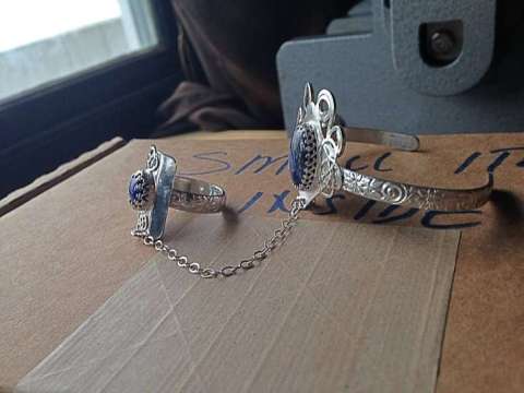 Retro Sterling Silver Hand Flower Bracelet I Designed For a Client