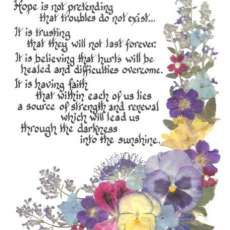 Pressed Flowers and Calligraphy