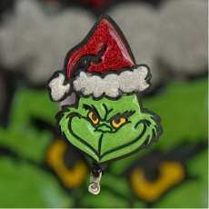 Grinch Badge Reel