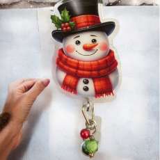 2” Snowman Badge Reel