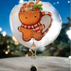 Gingerbread Man Badge Reel