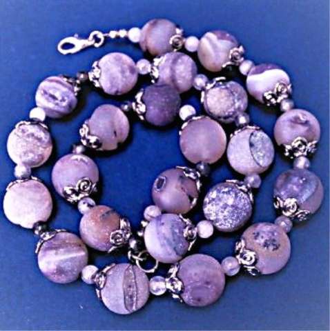 Purple Durzy Quartz Necklace