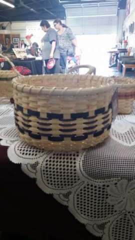 Navy Round Basket