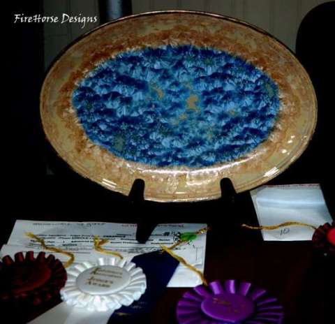 Crystalline Glazed Stoneware Platter