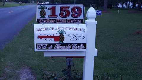 Custom Large Mailbox With Matching Reflective Address Sign