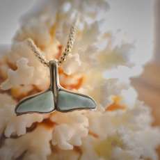 Larimar Whale Tail Pendant