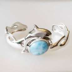 Larimar Dolphin Bracelet