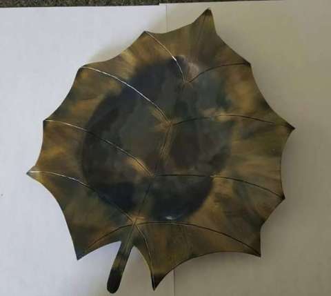 Hammered Holly Leaf Dish