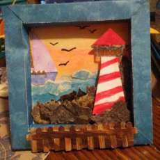 Mixed Media Lighthouse
