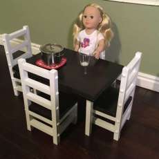18 Doll Dining Room Set