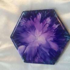 Purple Flower Hexagon
