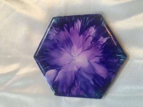 Purple Flower Hexagon