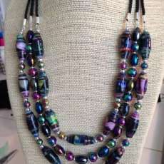 Fabric Bead Necklace