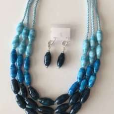 Fabric Bead Necklace
