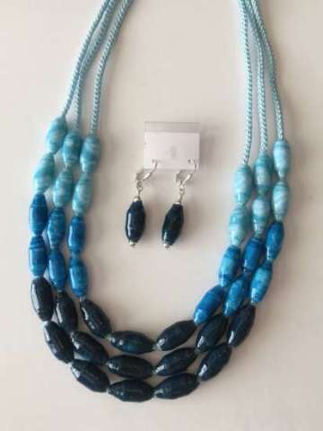 Fabric Bead Necklace