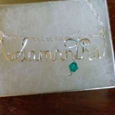 Wire Name Necklace in Sterling Silver