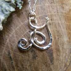 One of a Kind Initial Pendant in Sterling Silver