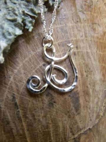 One of a Kind Initial Pendant in Sterling Silver