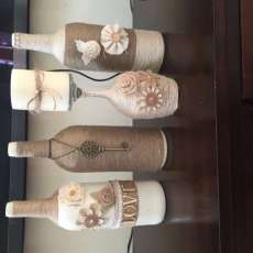 Wine Bottle and Candle Holder Decor