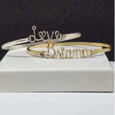 Gold and Silver Wire Bracelets
