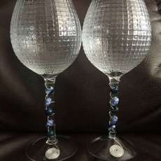 Hand Beaded Balloon Wine Glasses