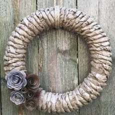 Paper Wreath With Flowers