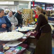 Teri selling at inside craft show