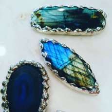 Soldered Flash Labradorite Pendants!