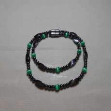 Emerald Cats' Eye Bracelet and Anklet