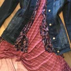 Lularoe XXS Carly Dress, S Lindsay Kimono, XS Jaxon Jacket