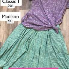 Lularoe 2xl Classic T, 2xl Madison Skirt