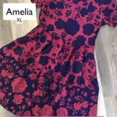 Lularoe XL Amelia Dress With Hidden Front Side Pockets and Exposed Zipper on the Back