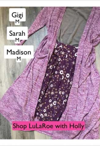 Lularoe M Sarah Sweater, M Gigi Top, M Madison Skirt