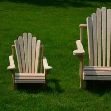 Adirondack Childs' Chair Next to Adult Chair