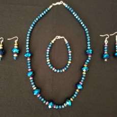 Metallic Blue 4 Piece Set