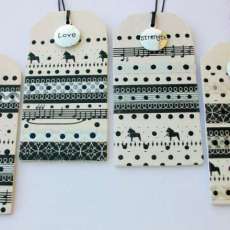 Black & White Christmas Tags